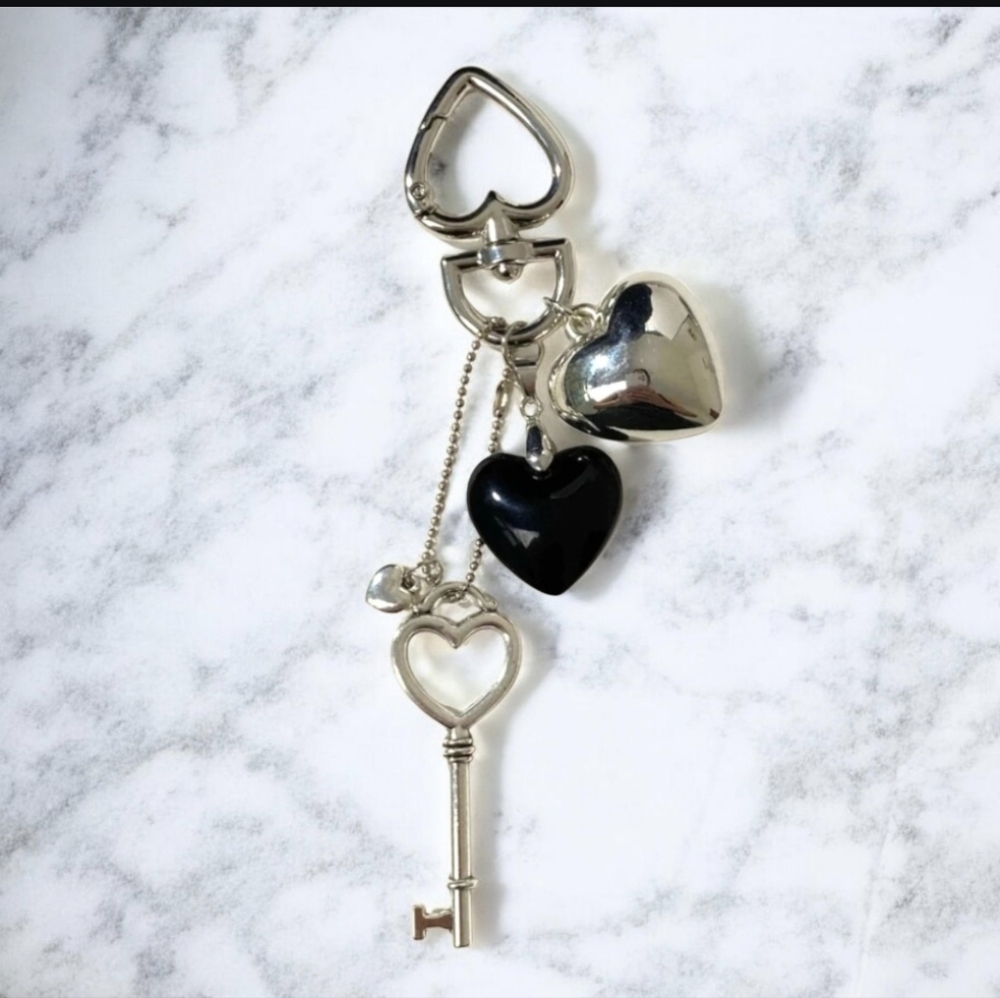Hearts and Key NWT Bag Charm  Or Key Chain